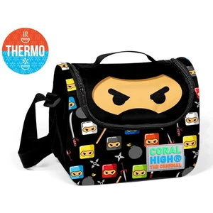 Coral High Siyah Ninja Desenli Termoslu Beslenme Çantası  Erkek Çocuk