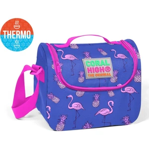 Coral High Mor Flamingo Desenli Termoslu Beslenme Çantası  Kız Çocuk