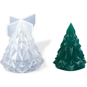 Eminönü Toptancı Epoksi Silikon Kalıp Yılbaşı Ağacı Kristal Kalıp 6  cm x 5  cm