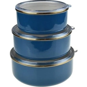 Ebru Metal Ahir Ticaret Nostalji Gold Emaye Saklama Kapı 3'lü