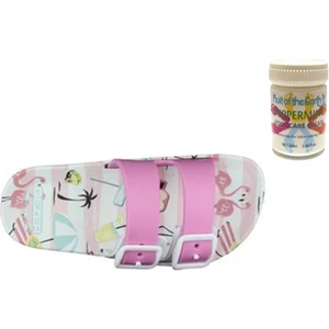 Gzr Kız Çocuk Plaj Ev Banyo Deniz Havuz Günlük Terlik 50ML Nane Ferahlığı Topuk Çatlağı ve Nasır Giderici Krem