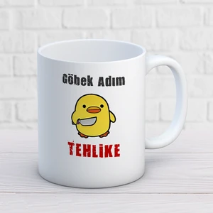 Art Hediye Göbek Adım Tehlike Iki Tarafı Baskılı Kupa Bardak