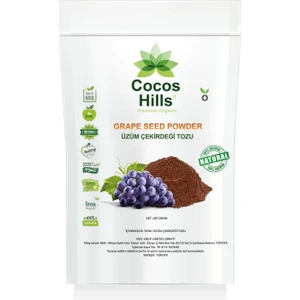 Cocos Hills Black Grape Seed Powder Siyah Üzüm Çekirdeği Tozu 100 gram