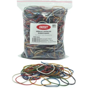 6 Renk Paket Para Lastiği 70 mm 1000 Adet