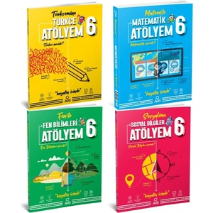 Arı Yayıncılık 6.Sınıf 4'Lü Atölyem Seti(Türkçe-Matematik-Fen-Sosyal)
