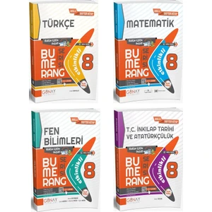 Günay Yayınları Gün&Ay Yayınları 8. Sınıf Bumerang 4'lü Akıllı Defter Seti(T-M-F-S)