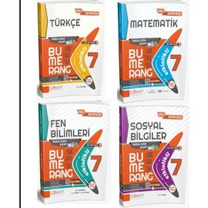 Günay Yayınları Gün&Ay Yayınları 7. Sınıf Bumerang 4'lü Akıllı Defter Seti(T-M-F-S)
