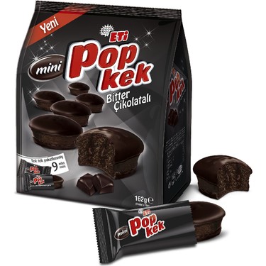 Eti Popkek Mini Bitter Çikolatalı Kek 162 g x 10 Adet Fiyatı