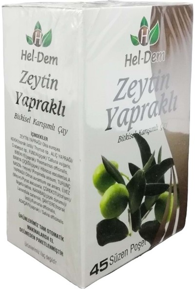 Hel-Dem Zeytin Yapraklı Bitkisel Karışımlı Çay 45 Süzen Poşet