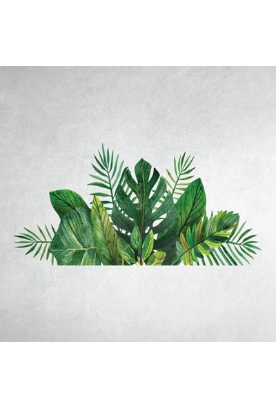 Dijitalya | Tropikal Yeşil Yapraklar Folyo Kaplama Sticker