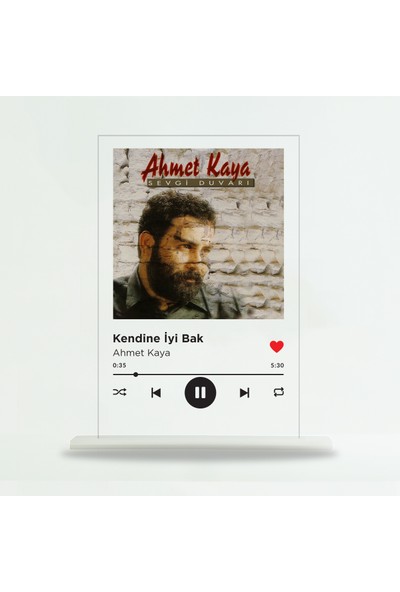 Binbirürün Spotify Siyah Pleksi Ayakk - Kendine Iyi Bak / Ahmet Kaya