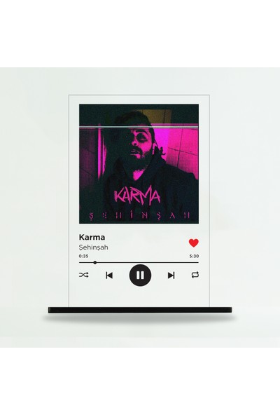 Binbirürün Spotify Şeffaf Pleksi Ayak - Şehinşah / Karma