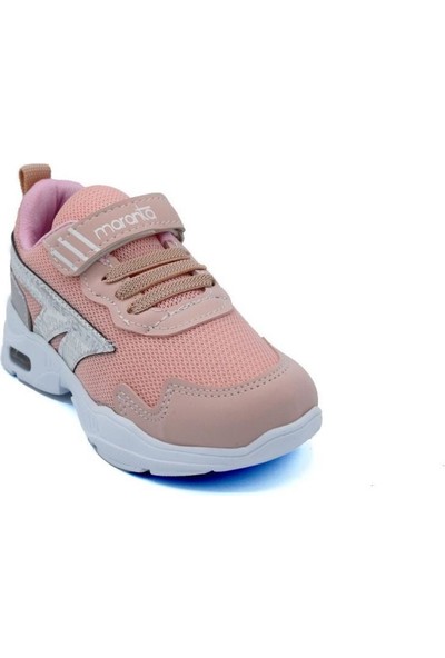 Lisanslı Markalar Kız Çocuk Pudra Işıklı Spor Ayakkabı