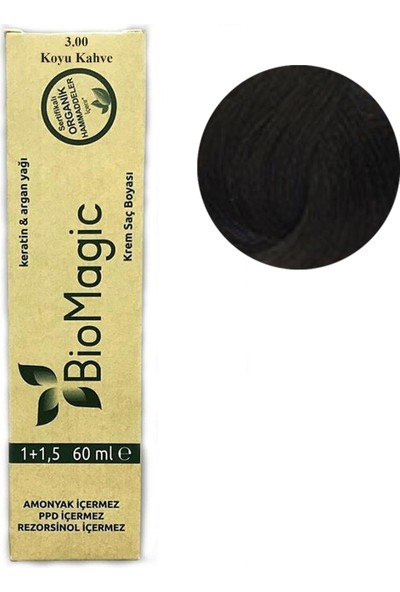 Bio Magic Biomagic Organik Saç Boyası 60 ml Doğal Amonyaksız Rezorsinol ve Ppd Bulunmaz