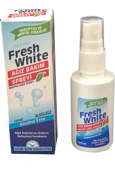 Fresh White Ağız Bakım Spreyi 30 ml 12'li Paket