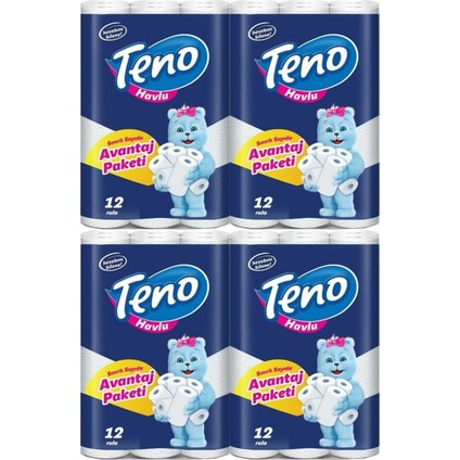 Ultra Kağıt Havlu Çift Katlı 12'li Paket (4'lü Set)