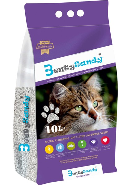 Kedi Kumu 10LITRE Ince Taneli Lavanta Kokulu