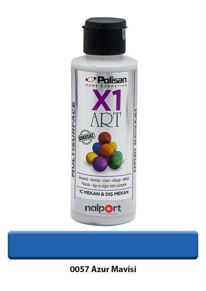 X1 Art Multisurface Hobi Boyası Azur Mavisi 120 ml