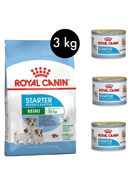 Mini Starter 3 kg + 'lü Royal Canin Starter Mousse 195 gr