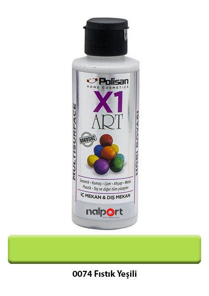 X1 Art Multisurface Hobi Boyası Fıstık Yeşili 120 ml