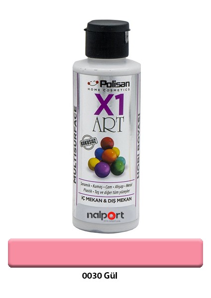 X1 Art Multisurface Hobi Boyası Gül 120 ml