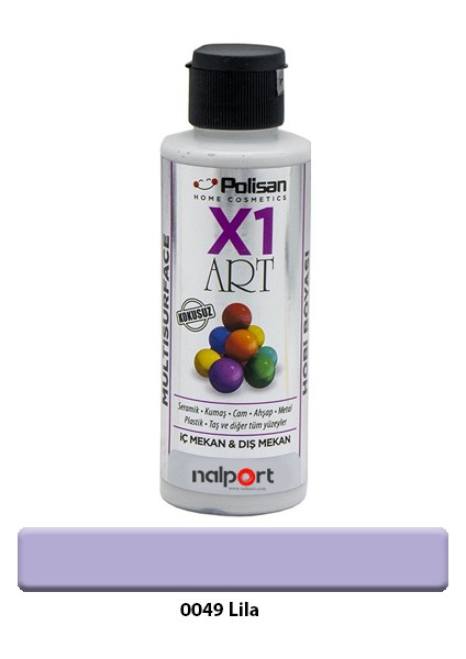 X1 Art Multisurface Hobi Boyası Lila 120 ml