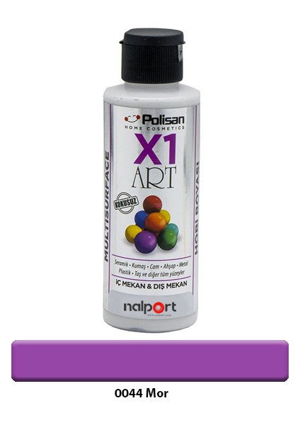 X1 Art Multisurface Hobi Boyası Mor 120 ml