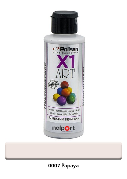 X1 Art Multisurface Hobi Boyası Papaya 120 ml
