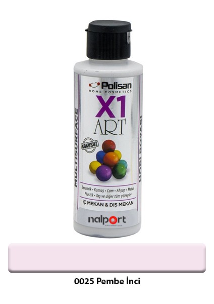 X1 Art Multisurface Hobi Boyası Pembe Inci 120 ml