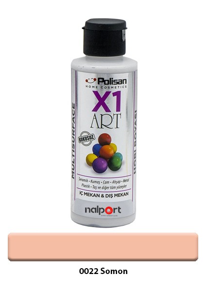 X1 Art Multisurface Hobi Boyası Somon 120 ml