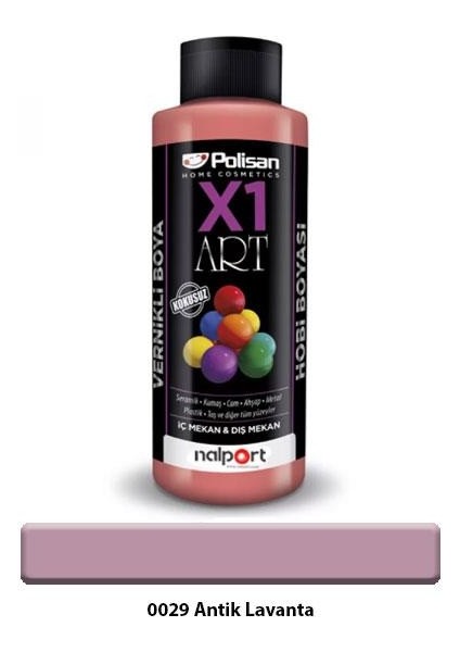 X1 Art Vernikli Hobi Boyası Antik Lavanta 120 ml