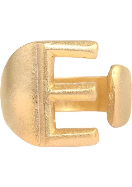 Kadın Mat Altın Renk Kaplama Ayarlanabilir E Harfi Yüzük fırsatları