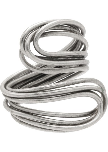 Kadın Antik Gümüş Kaplama Ayarlanabilir Tel Sarma El Yapımı Yüzük fırsatları