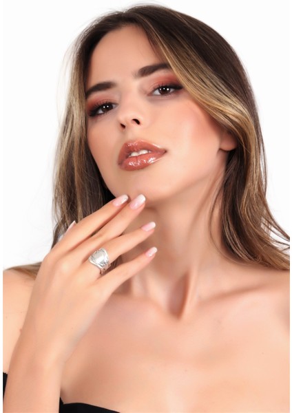 Kadın Antik Gümüş Kaplama Retro Tarz Çiçek Motifli Ayarlanabilir Kaşık Yüzük fiyatları