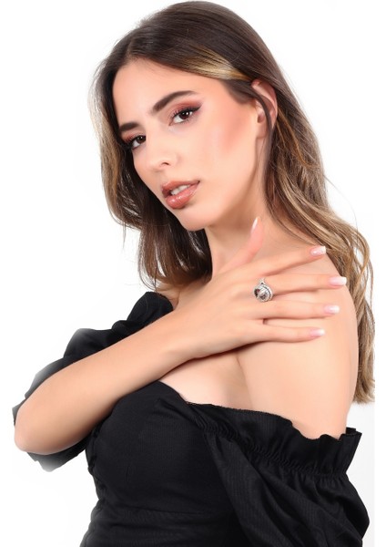 Kadın Antik Gümüş Kaplama Ayarlanabilir Yılan Yüzük modelleri