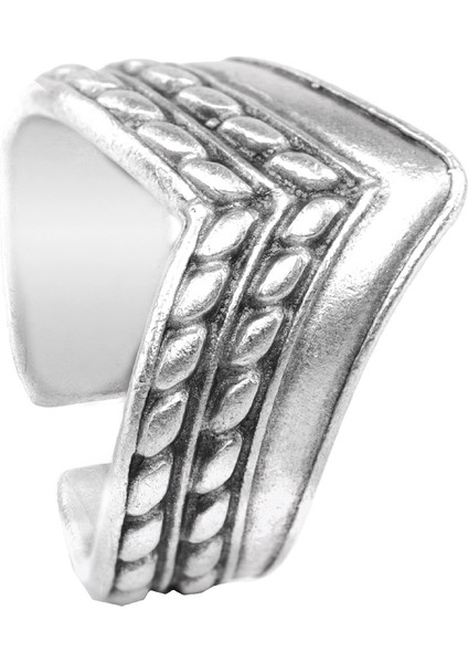 Kadın Antik Gümüş Kaplama Balık Kuyruğu Formlu Ayarlanabilir Yüzük fırsatları