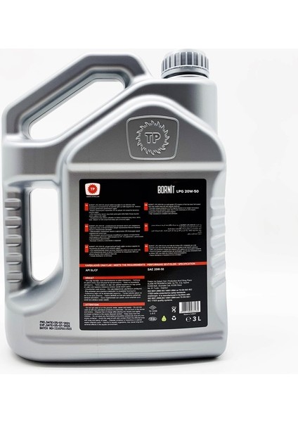Tp Bornit Lpg 20W50 3 Lt Üretim Yılı : 2021 fiyatları