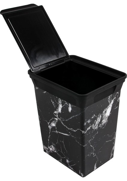 Q-Trash Bın 20 L Black Marble Çöp Kovası