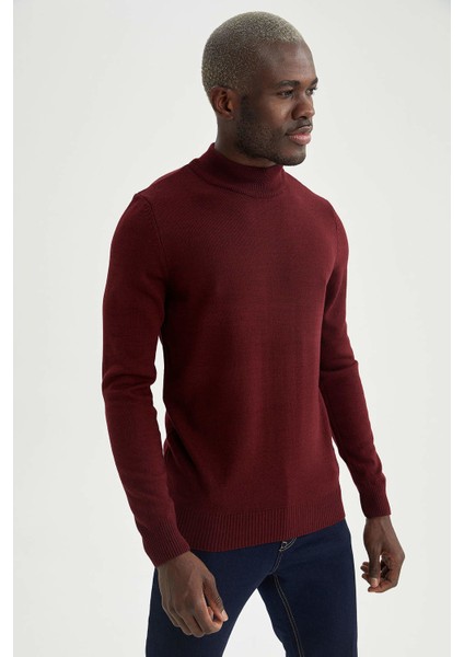 Slim Fit Yarım Balıkçı Yaka Triko Kazak R1127AZ21WN