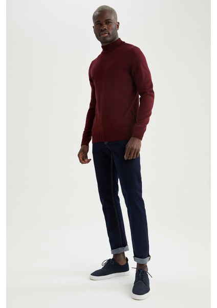 Slim Fit Yarım Balıkçı Yaka Triko Kazak R1127AZ21WN fiyatları