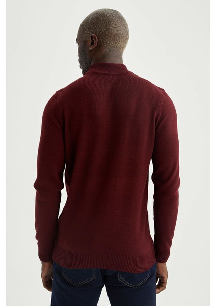 Slim Fit Yarım Balıkçı Yaka Triko Kazak R1127AZ21WN fırsatları