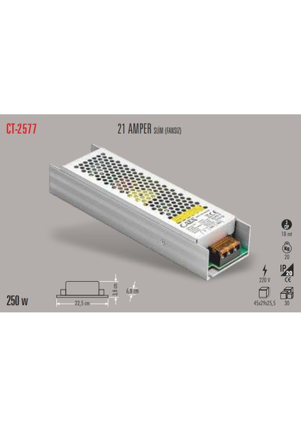 CT-2577 21A Slim LED Trafosu Cata