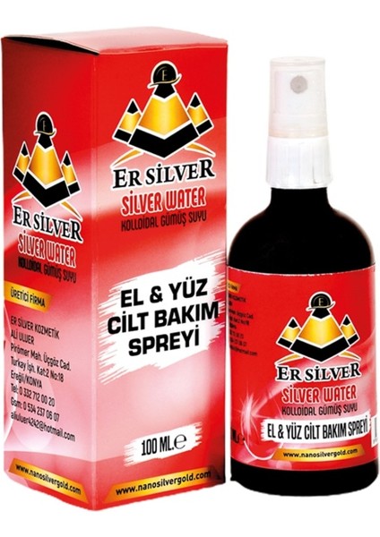 Kolleidal Gümüş Suyu El & Yüz Cilt Bakım Spreyi
