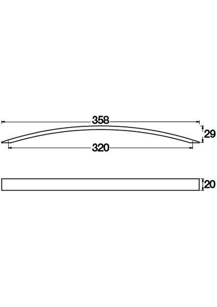 Irene2 320MM Kulp, Parlak Krom Renk