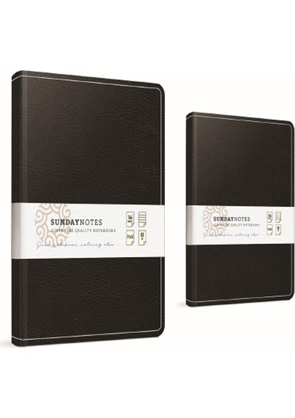 Sunday Notes Ip Dikişli Deri Kapak 19X26 140 Sayfa Kareli Defter 4928