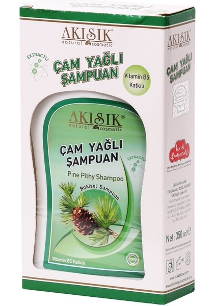 Akışık Çam Yağlı Şampuan 350ML. Bitkisel Şampuan