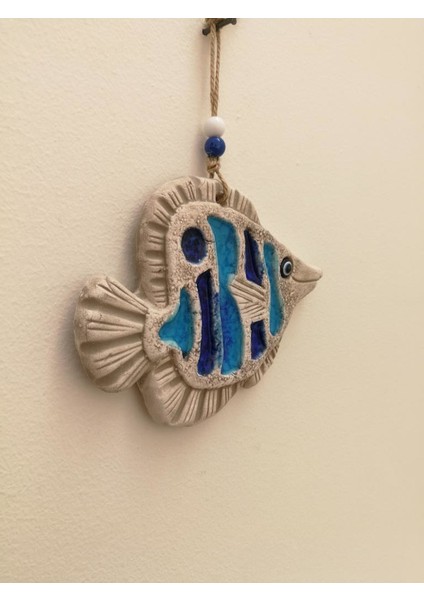 Seramik Mini Balık Dekoratif Duvar Süsü 17x12 Cm modelleri