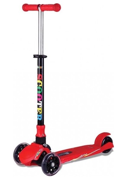 Babyhope JY-H01 Power Işıklı Scooter  Kırmızı