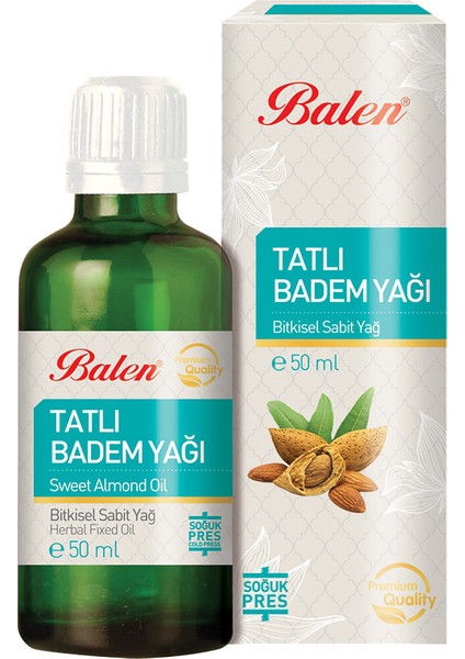 Tatlı Badem Yağı 50 ml ( Saf Soğuk Pres)