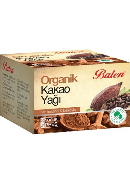 Organik Kakao Yağı 50 ml (Saf Soğuk Pres)